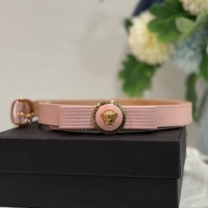 SOLD‼️Versace Pink Medusa Leather Belt | Size 85/34